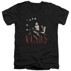 Elvis Presley Memories Men's 30/1 Cotton Slim V-Neck T-Shirt