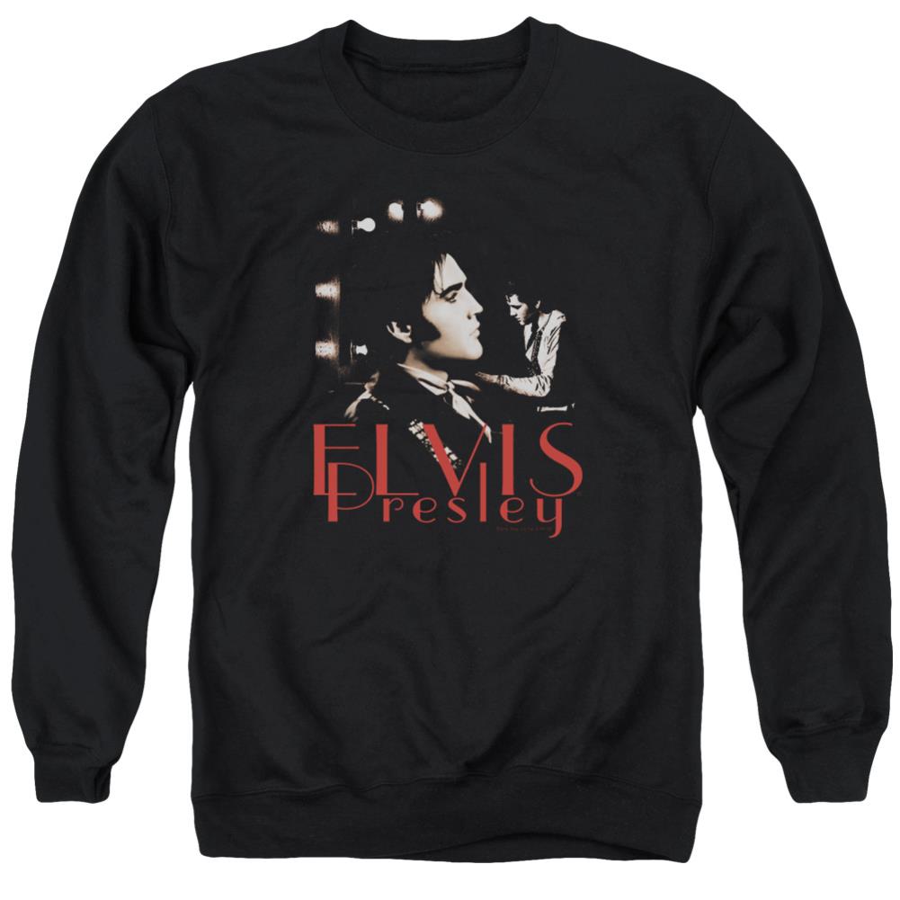 Elvis Presley Memories Men's Crewneck 50 50 Poly Long-Sleeve T-Shirt