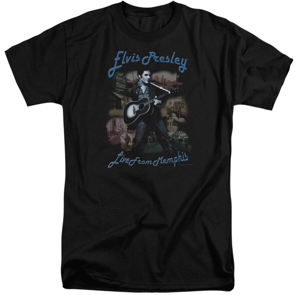 Elvis Presley Memphis Men's 18/1 Tall Cotton Short-Sleeve T-Shirt