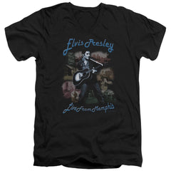 Elvis Presley Memphis Men's 30/1 Cotton Slim V-Neck T-Shirt