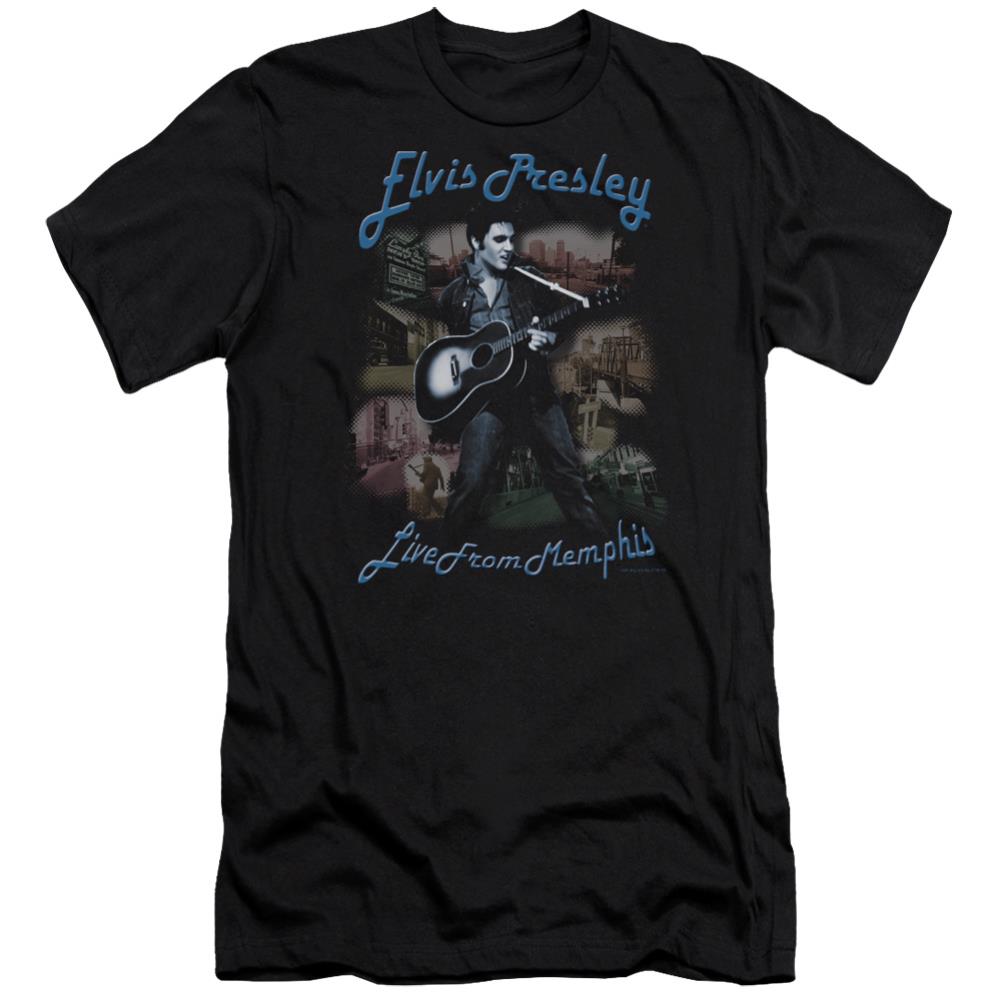 Elvis Presley Memphis Men's Ultra-Soft 30/1 Cotton Slim Short-Sleeve T-Shirt