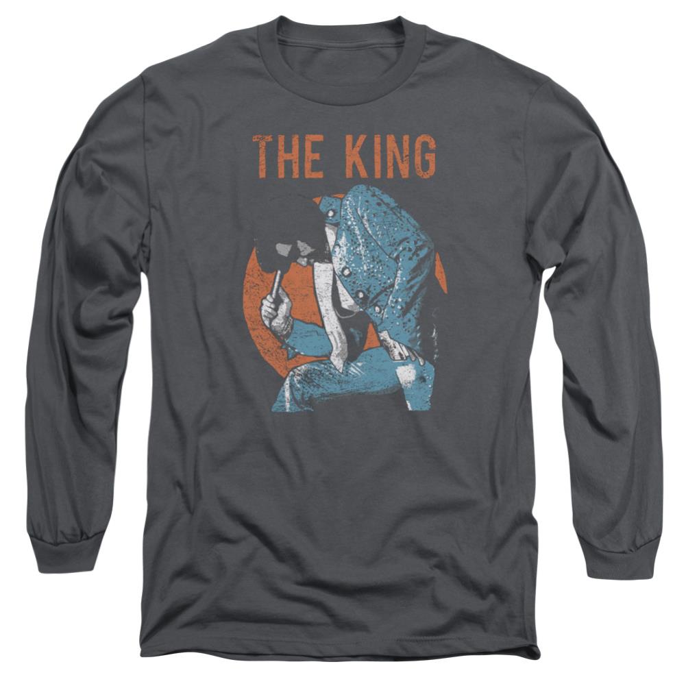 Elvis Presley Mic In Hand Men's 18/1 Cotton Long-Sleeve T-Shirt