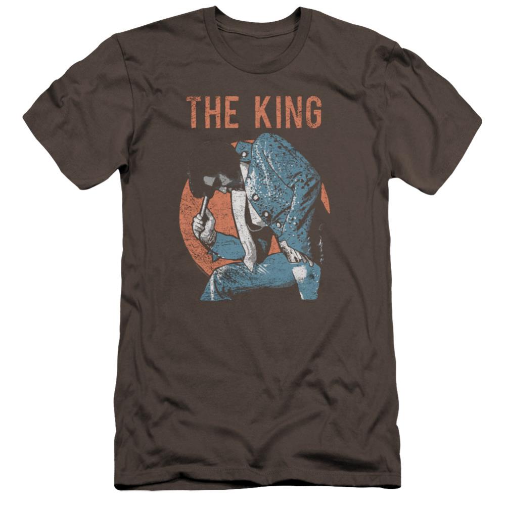 Elvis Presley Mic In Hand Men's Ultra-Soft 30/1 Cotton Slim Short-Sleeve T-Shirt