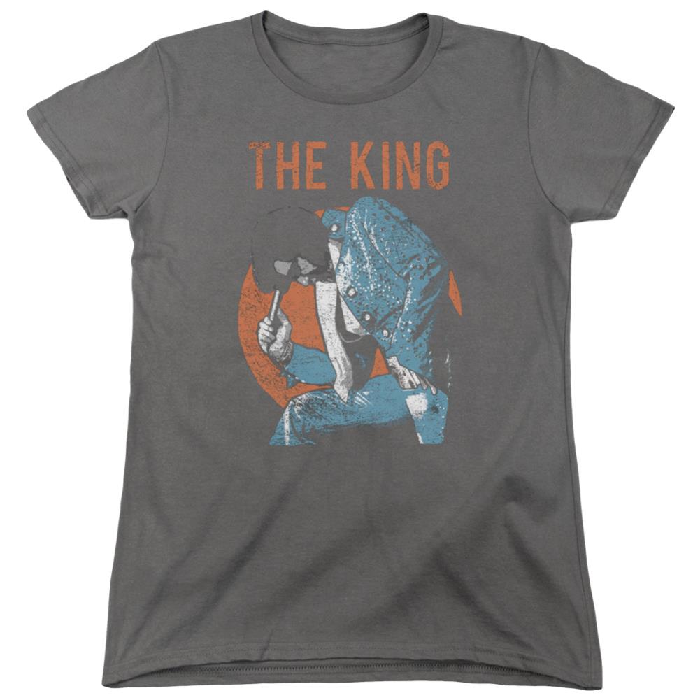 Elvis Presley Mic In Hand Women's 18/1 Cotton Short-Sleeve T-Shirt