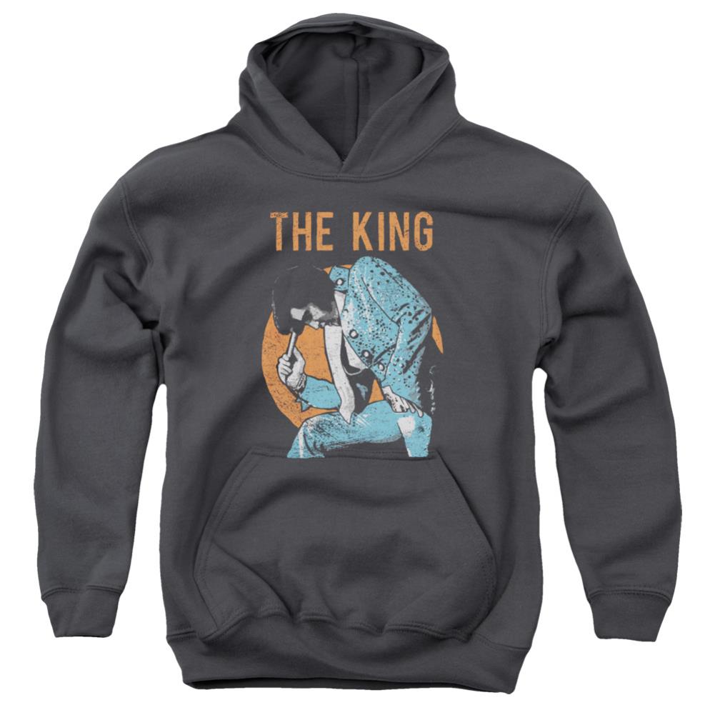 Elvis Presley Mic In Hand Youth Cotton Poly Pull-Over Hoodie