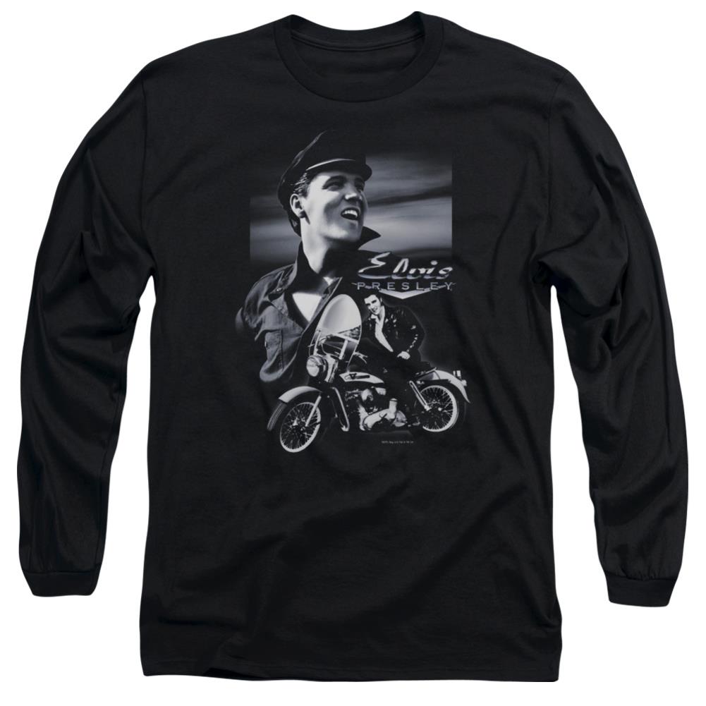 Elvis Presley Motorcycle Men's 18/1 Cotton Long-Sleeve T-Shirt