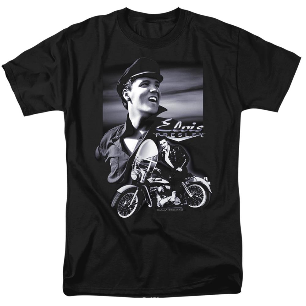 Elvis Presley Motorcycle Men's 18/1 Cotton Short-Sleeve T-Shirt