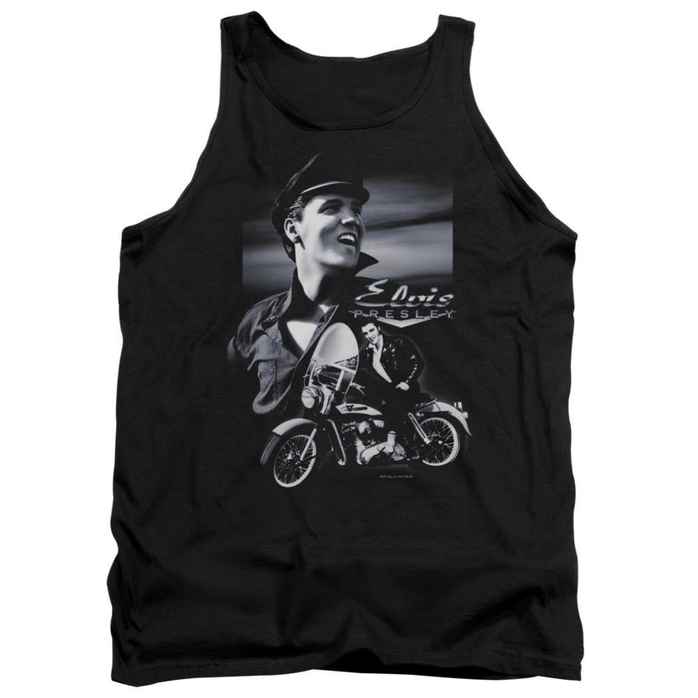 Elvis Presley Motorcycle Men's 18/1 Cotton Tank Top