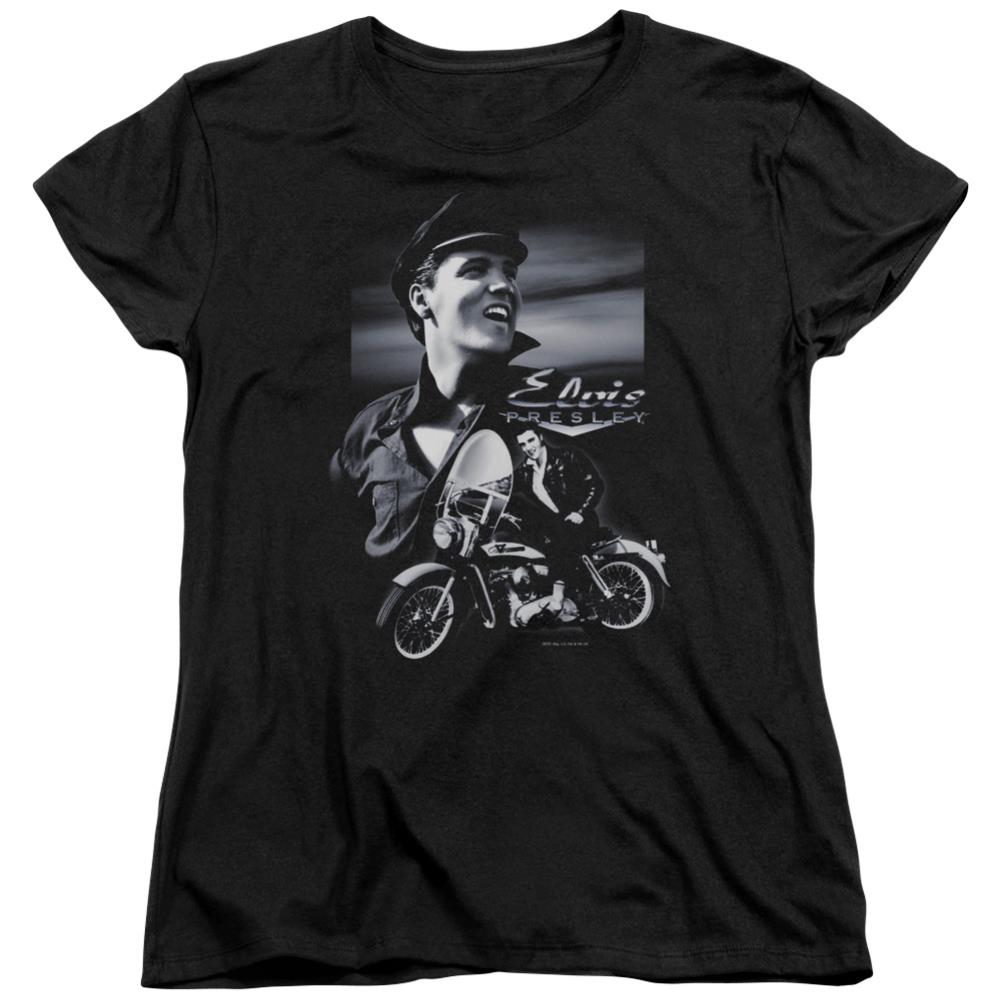 Elvis Presley Motorcycle Women's 18/1 Cotton Short-Sleeve T-Shirt