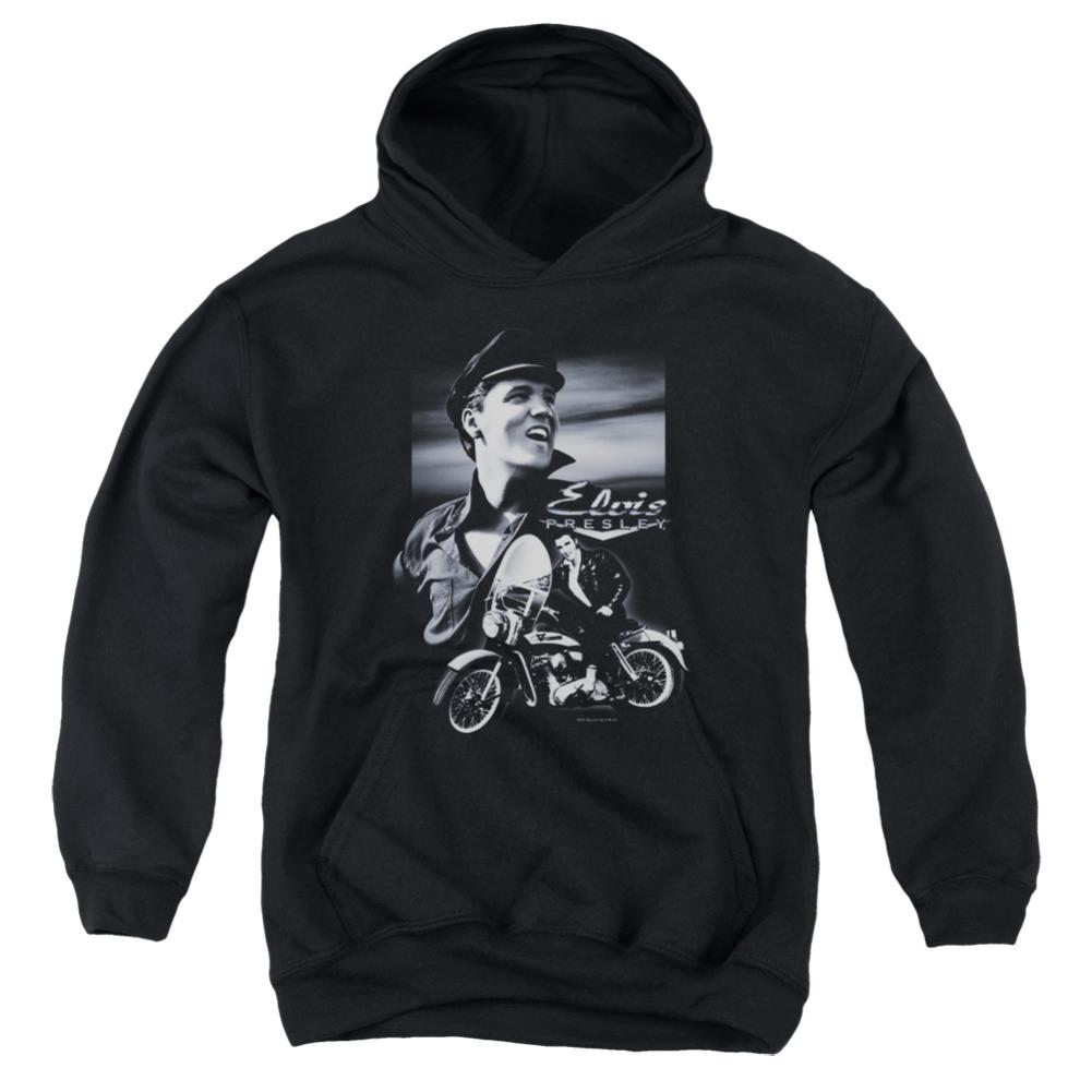 Elvis Presley Motorcycle Youth Cotton Poly Pull-Over Hoodie