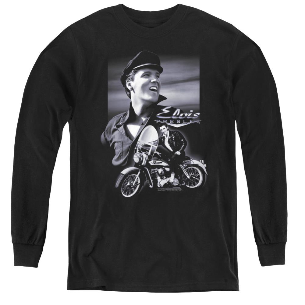 Elvis Presley Motorcycle Youth Long-Sleeve T-Shirt