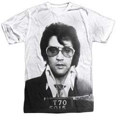 Elvis Presley Mugshot Men's Regular Fit Polyester Short-Sleeve T-Shirt