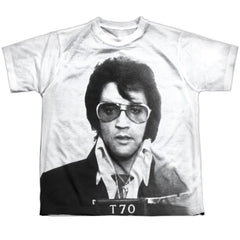 Elvis Presley Mugshot Youth Regular Fit Poly Short-Sleeve T-Shirt