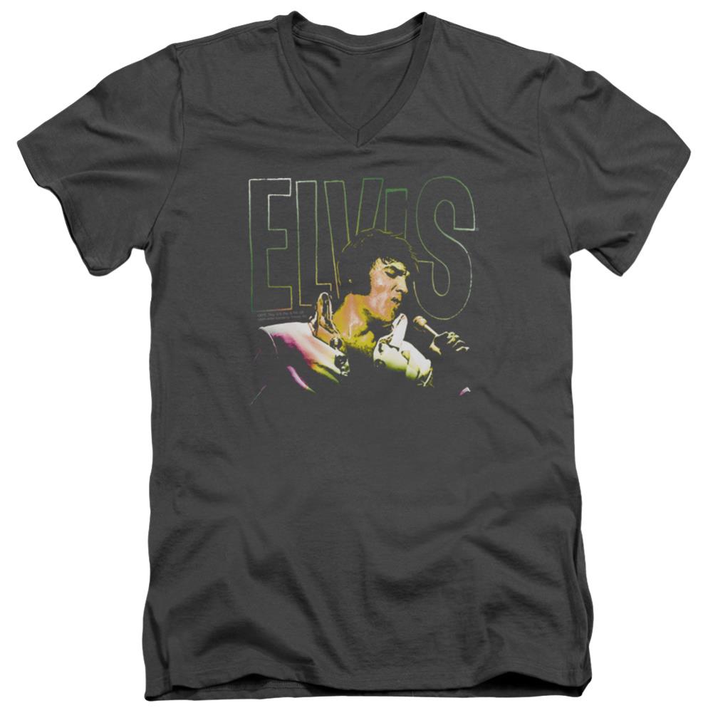 Elvis Presley Multicolored Men's 30/1 Cotton Slim V-Neck T-Shirt