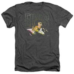 Elvis Presley Multicolored Men's 30/1 Heather 60 40 Poly Short-Sleeve T-Shirt
