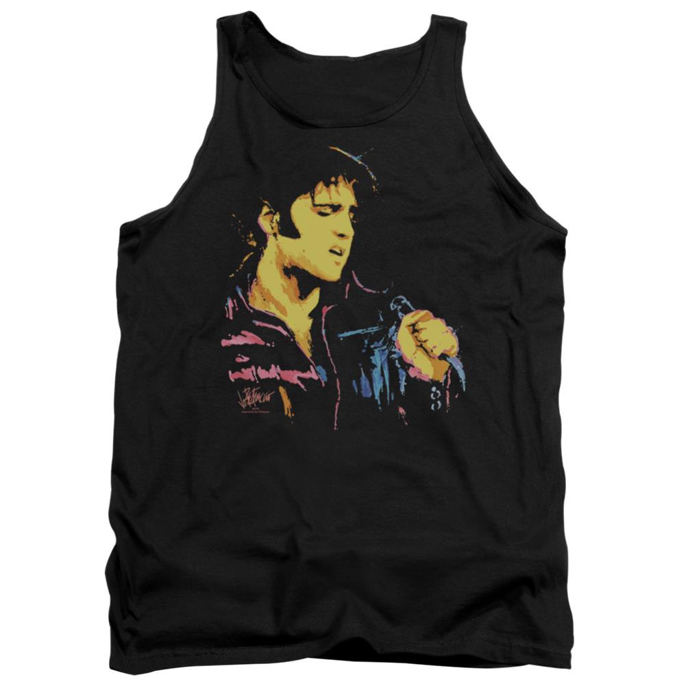 Elvis Presley Neon Elvis Men's 18/1 Cotton Tank Top
