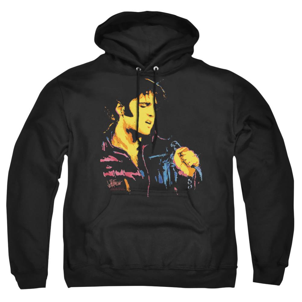 Elvis Presley Neon Elvis Men's Pull-Over 75 25 Poly Hoodie