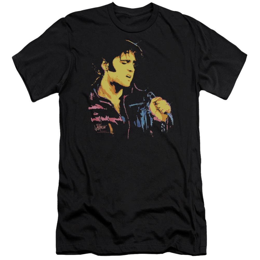Elvis Presley Neon Elvis Men's Ultra-Soft 30/1 Cotton Slim Short-Sleeve T-Shirt