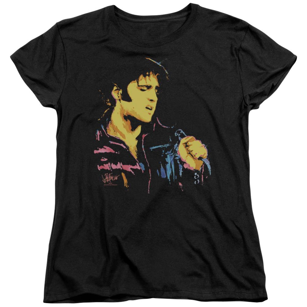 Elvis Presley Neon Elvis Women's 18/1 Cotton Short-Sleeve T-Shirt