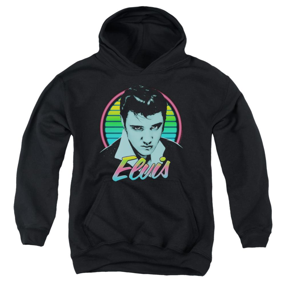 Elvis Presley Neon King Youth Cotton Poly Pull-Over Hoodie