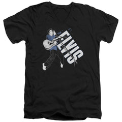Elvis Presley On His Toes Men's 30/1 Cotton Slim V-Neck T-Shirt