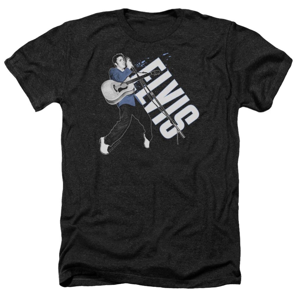 Elvis Presley On His Toes Men's 30/1 Heather 60 40 Poly Short-Sleeve T-Shirt