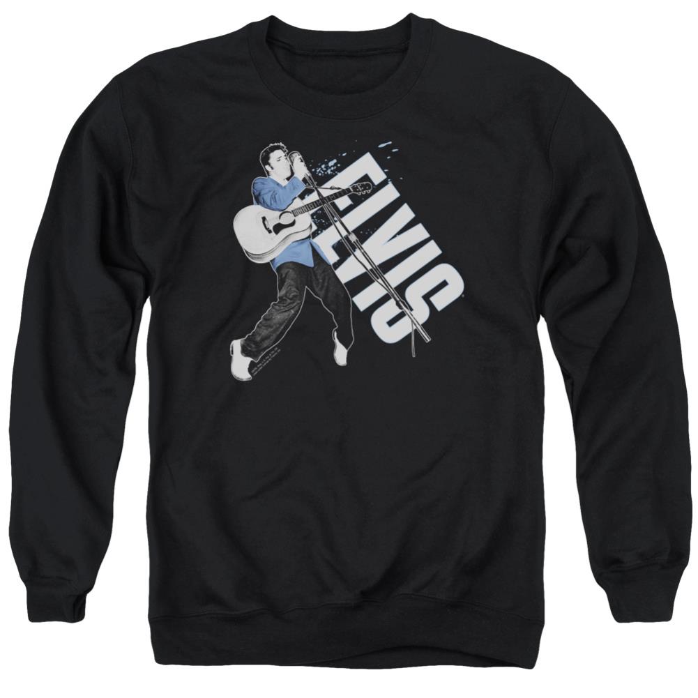 Elvis Presley On His Toes Men's Crewneck 50 50 Poly Long-Sleeve T-Shirt