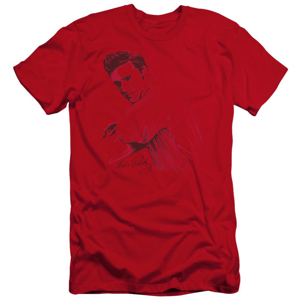 Elvis Presley On The Range Men's Ultra-Soft 30/1 Cotton Slim Short-Sleeve T-Shirt