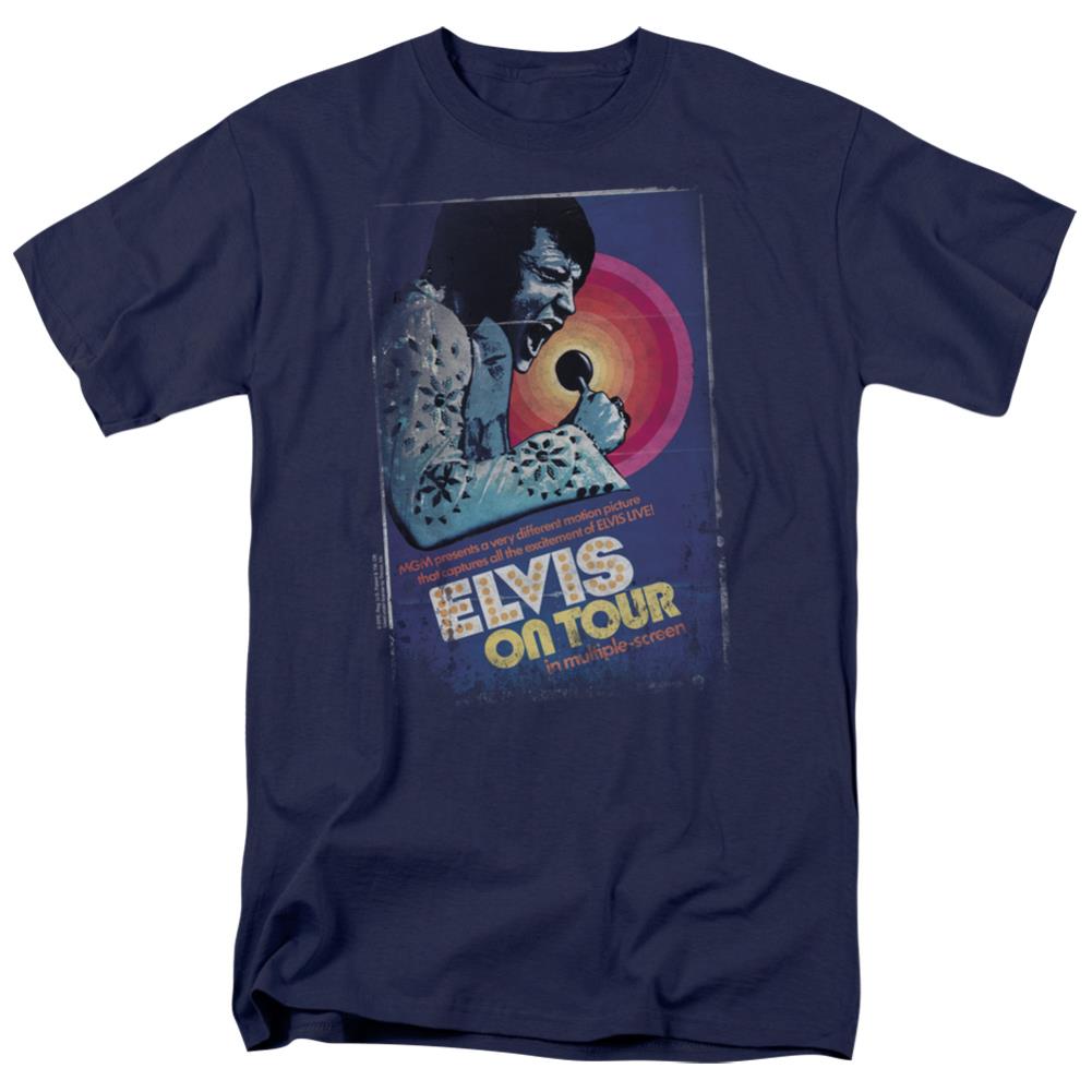 Elvis Presley On Tour Poster Men's 18/1 Cotton Short-Sleeve T-Shirt