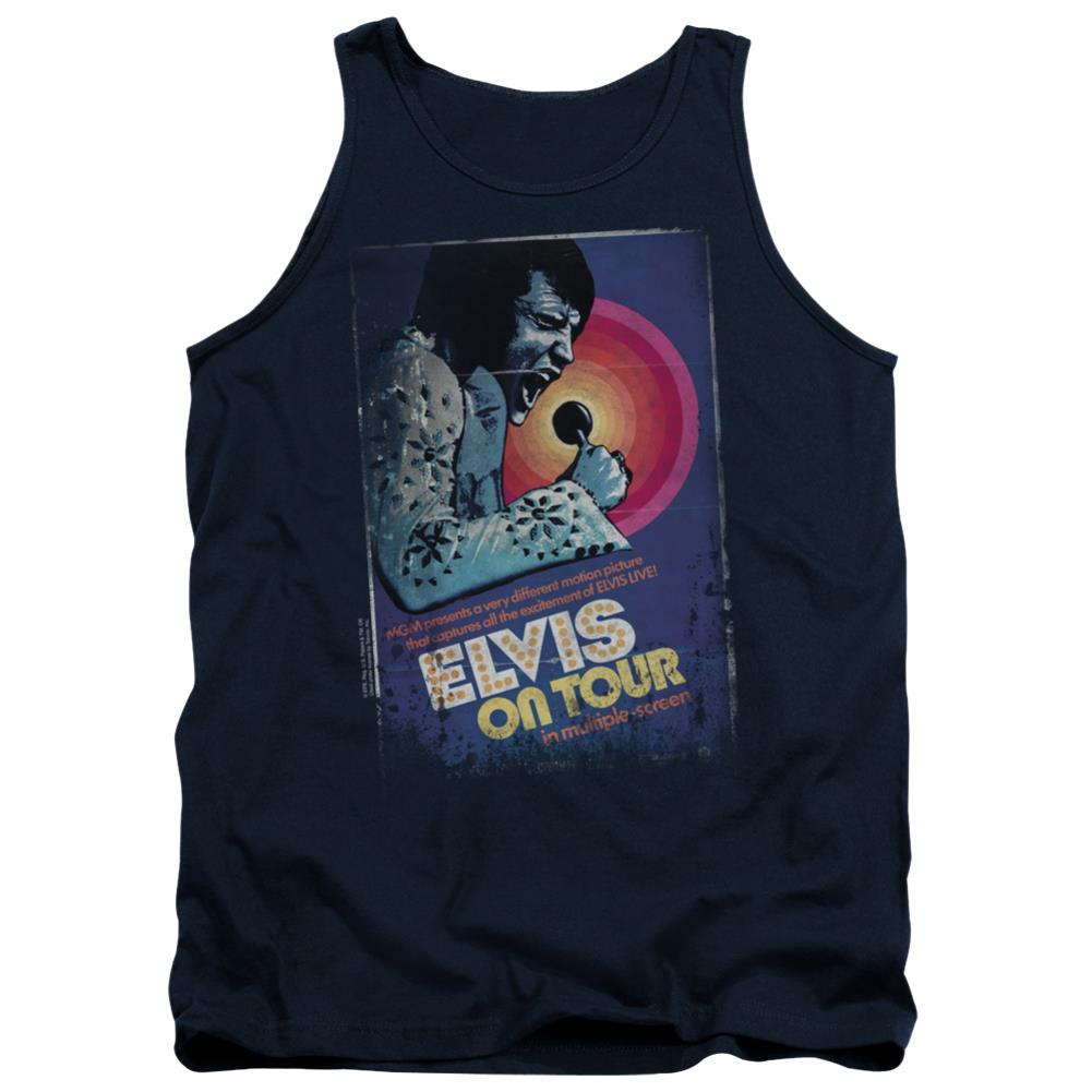 Elvis Presley On Tour Poster Men's 18/1 Cotton Tank Top