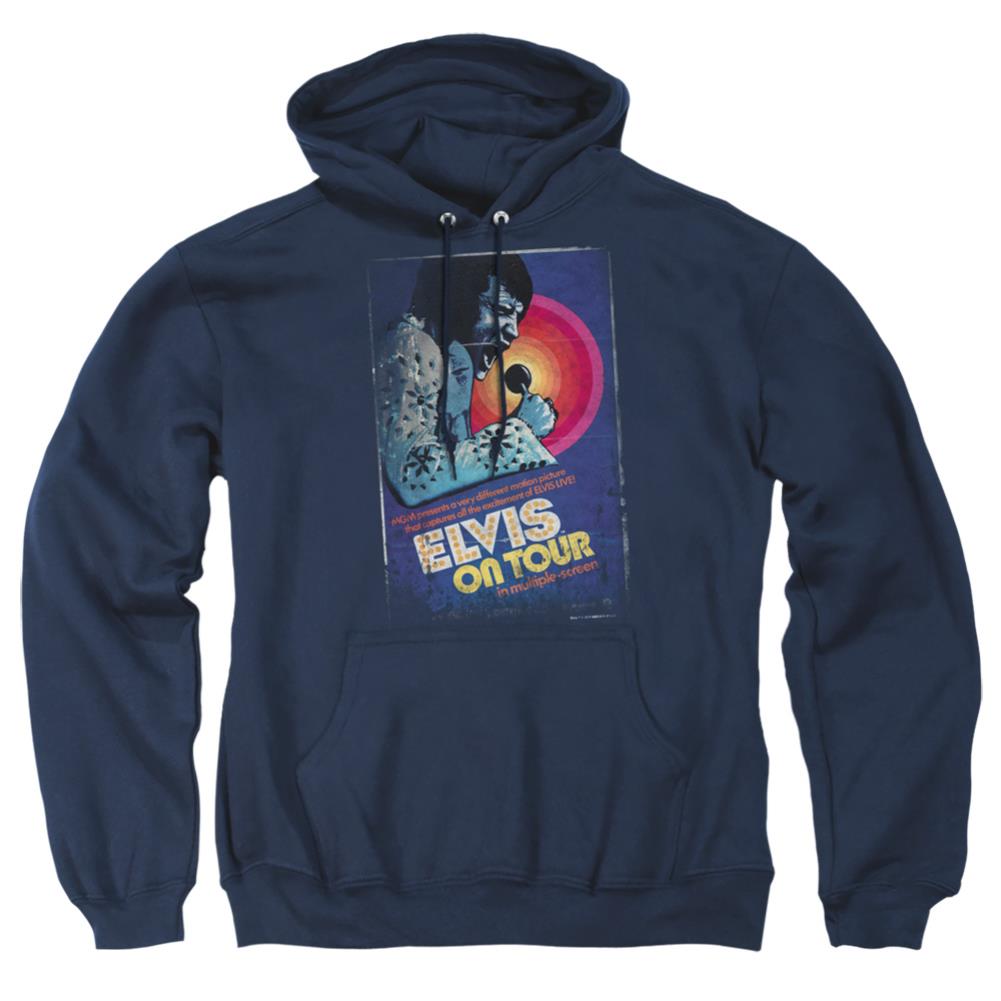 Elvis Presley On Tour Poster Men's Pull-Over 75 25 Poly Hoodie