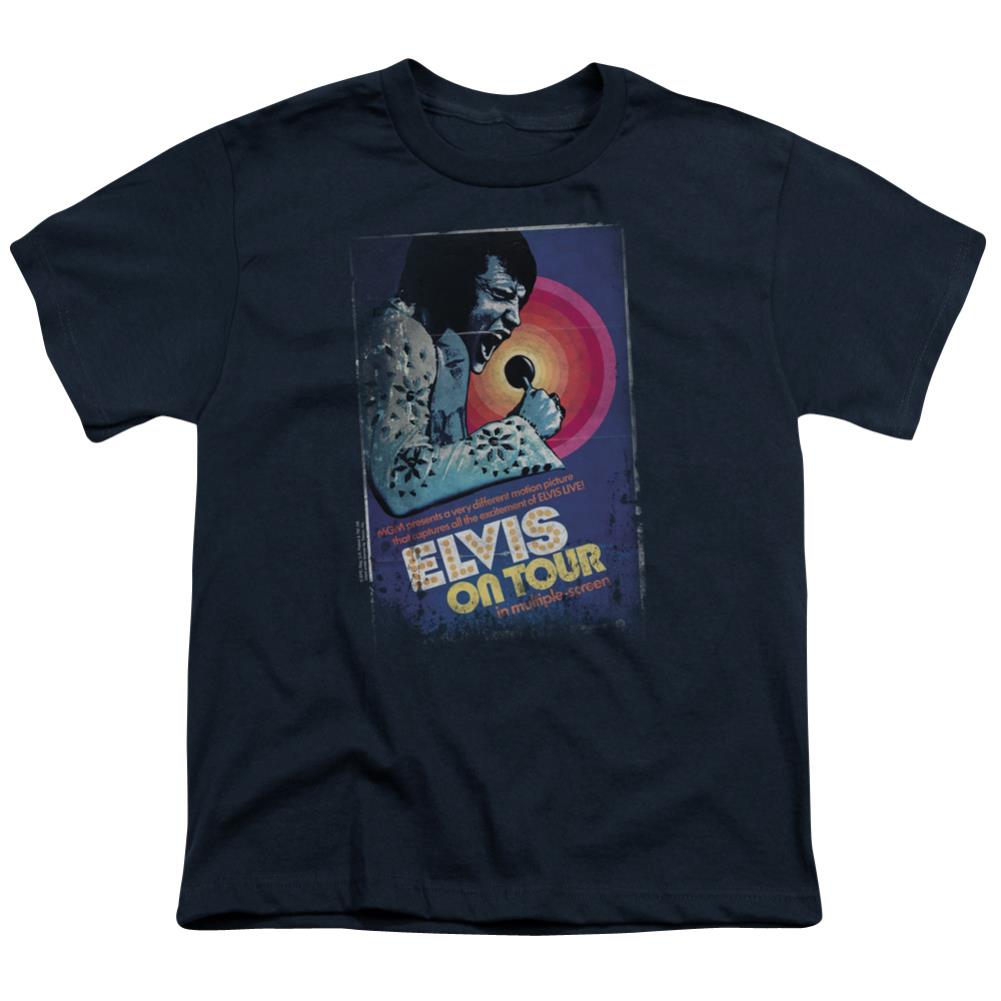 Elvis Presley On Tour Poster Youth 18/1 100% Cotton Short-Sleeve T-Shirt