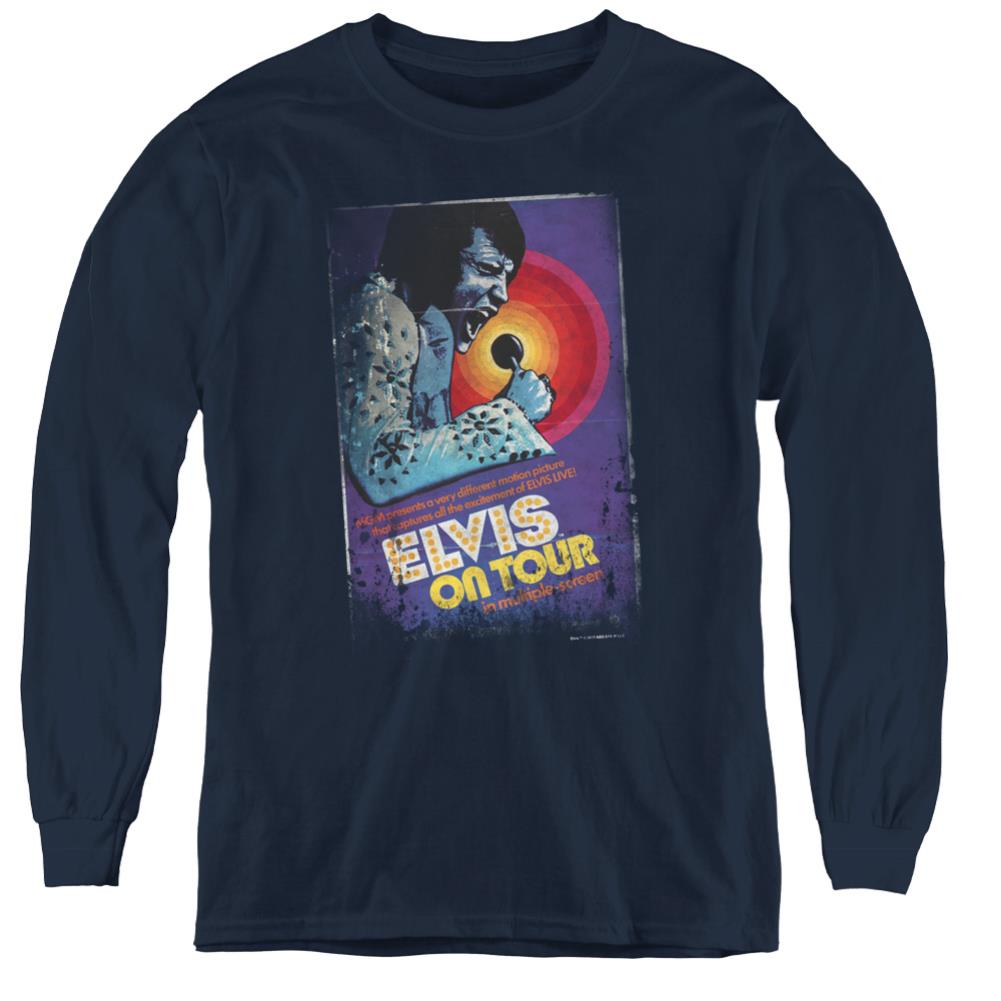 Elvis Presley On Tour Poster Youth Long-Sleeve T-Shirt