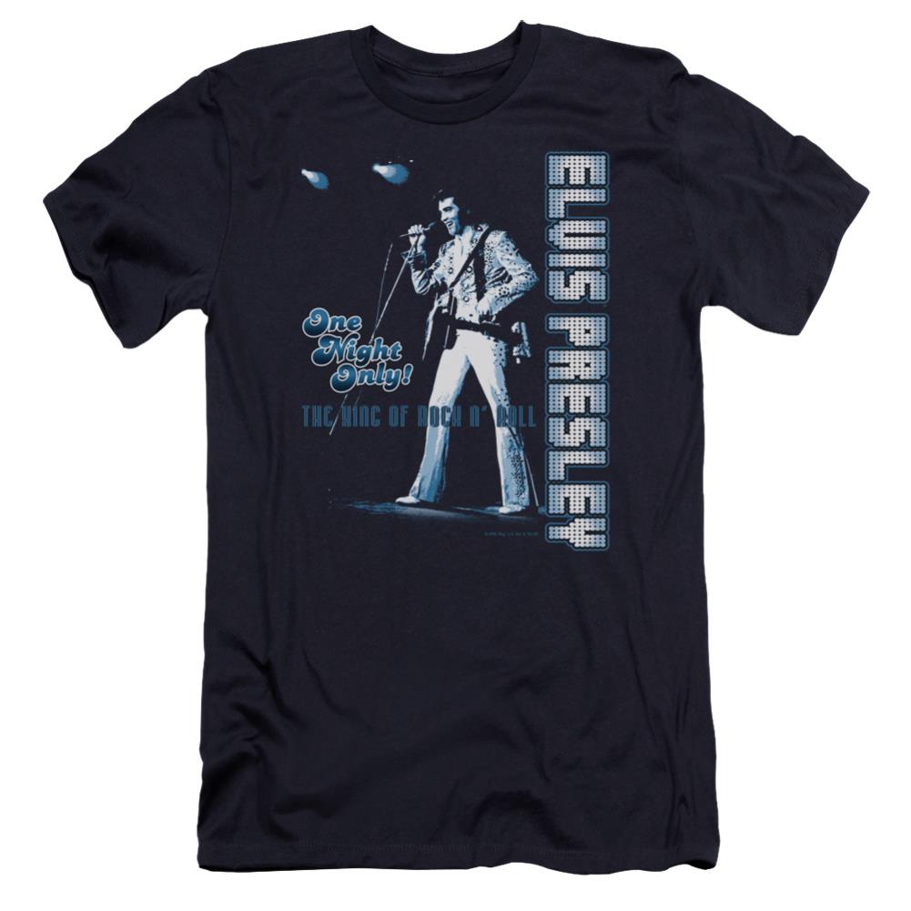 Elvis Presley One Night Only Men's Ultra-Soft 30/1 Cotton Slim Short-Sleeve T-Shirt