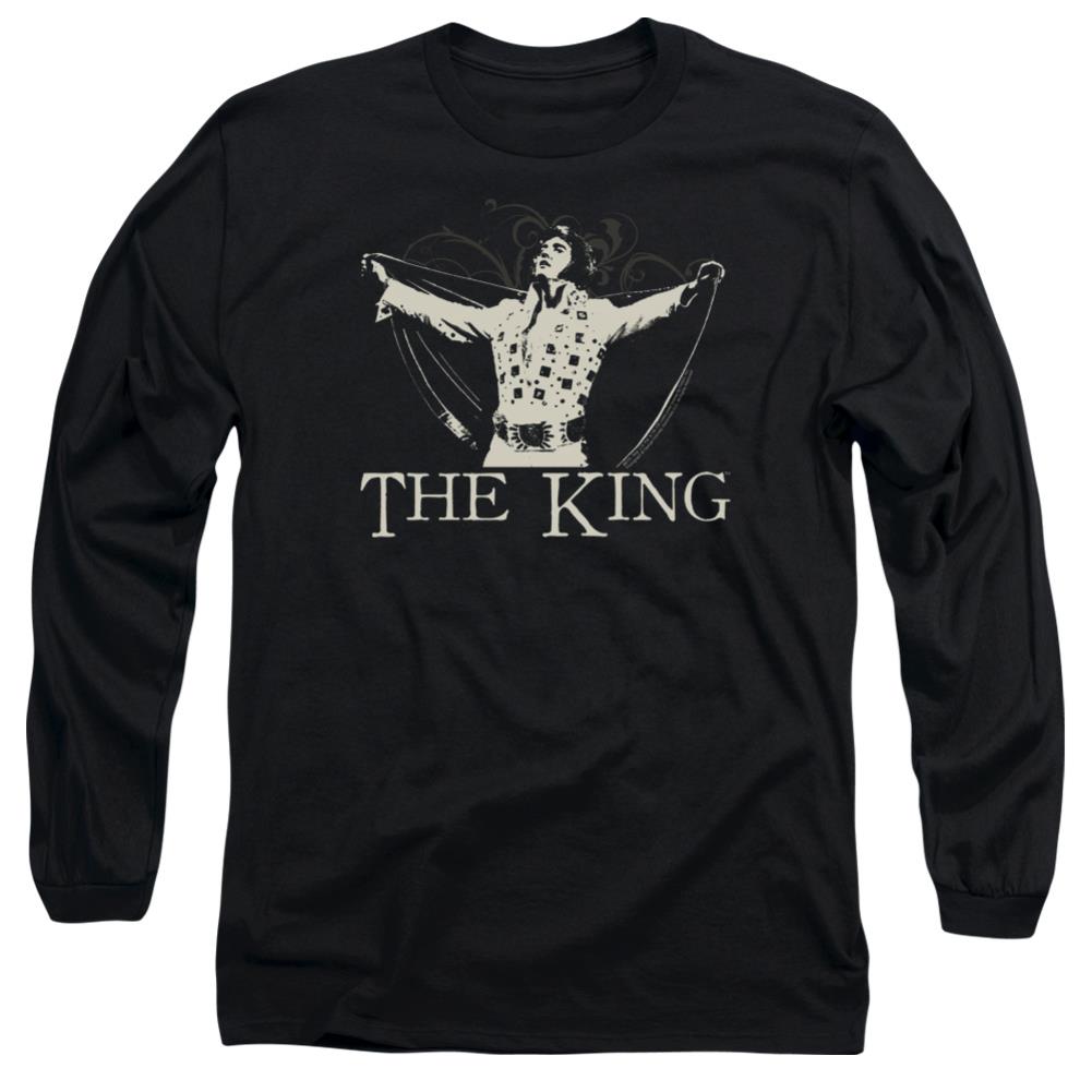 Elvis Presley Ornate King Men's 18/1 Cotton Long-Sleeve T-Shirt