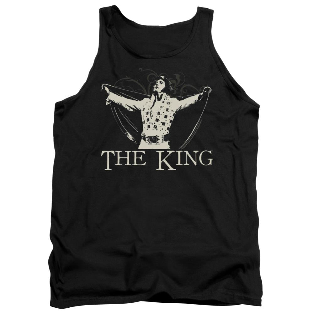 Elvis Presley Ornate King Men's 18/1 Cotton Tank Top
