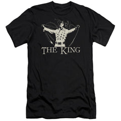 Elvis Presley Ornate King Men's Ultra-Soft 30/1 Cotton Slim Short-Sleeve T-Shirt