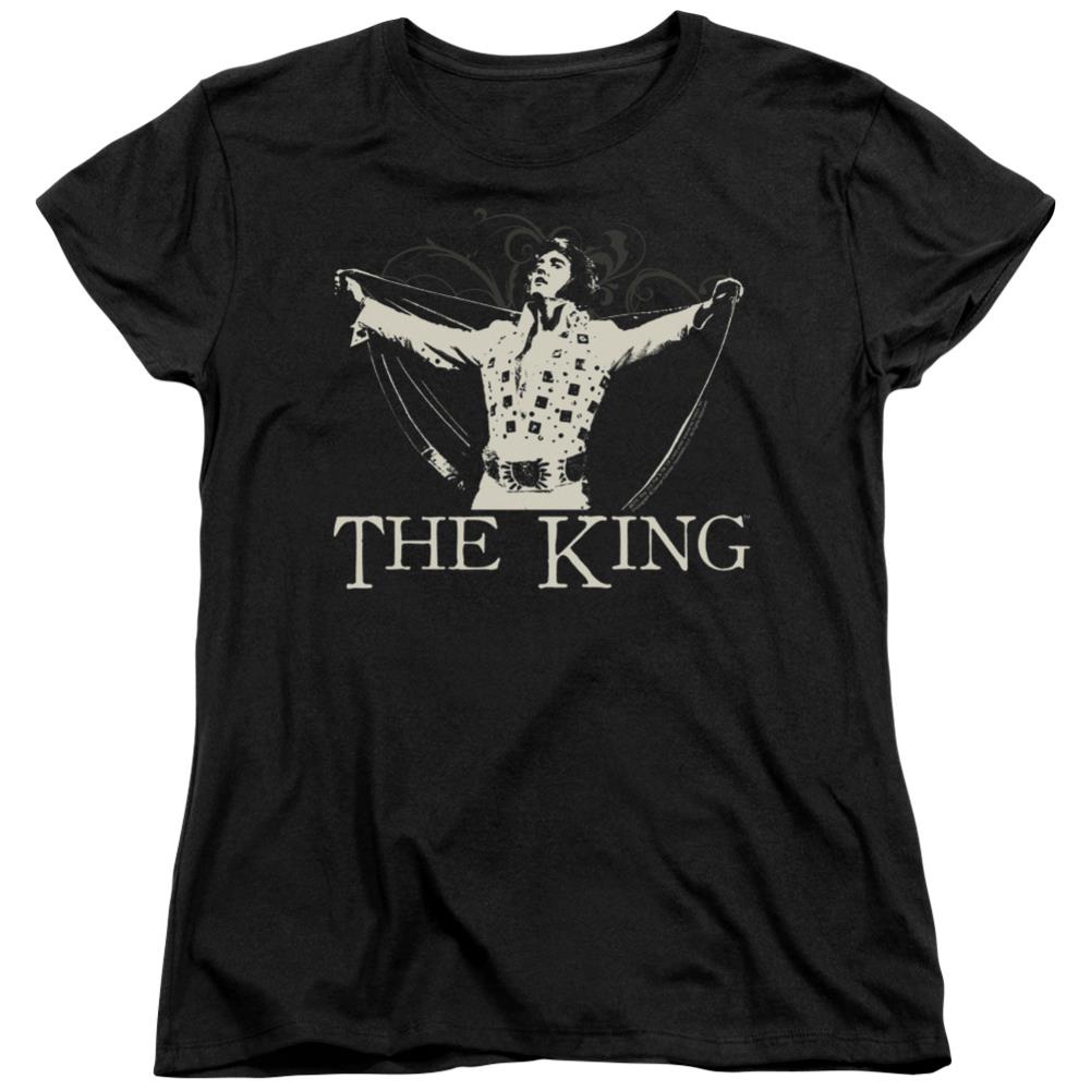 Elvis Presley Ornate King Women's 18/1 Cotton Short-Sleeve T-Shirt
