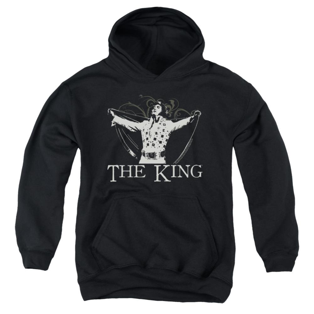 Elvis Presley Ornate King Youth Cotton Poly Pull-Over Hoodie