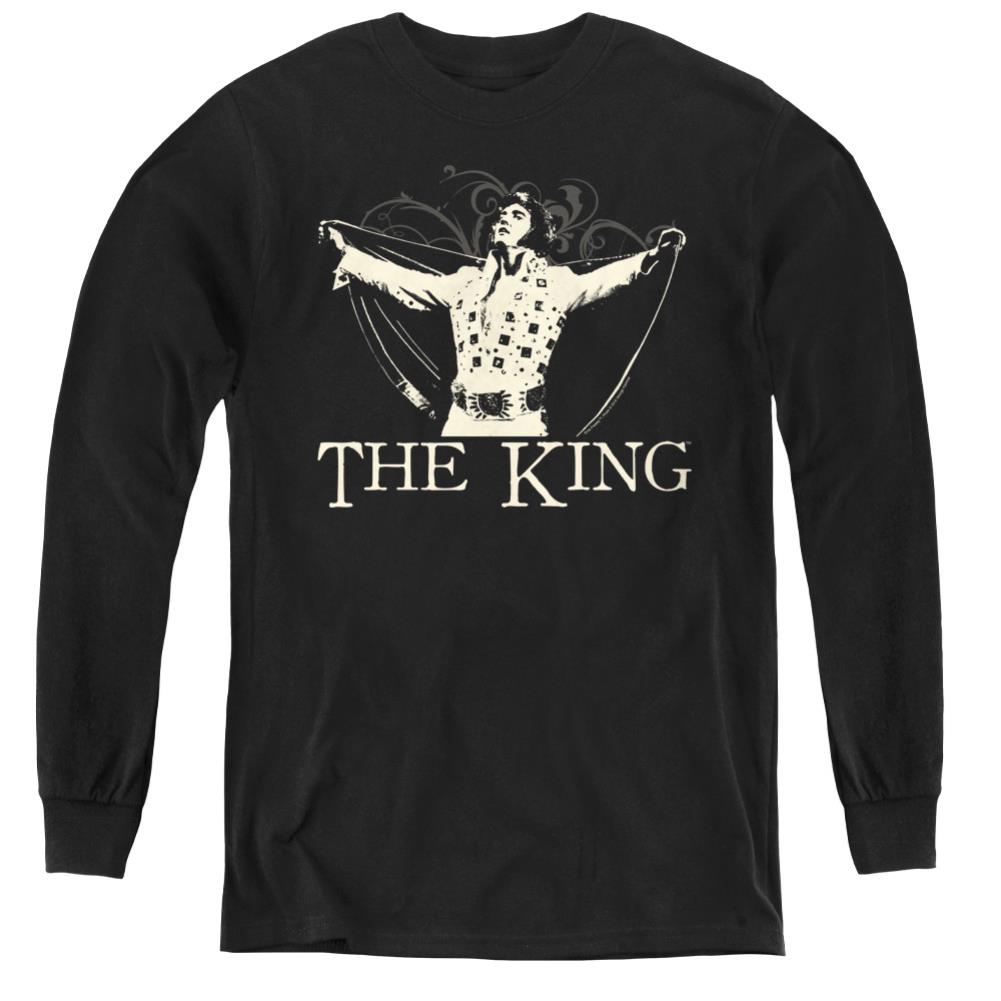 Elvis Presley Ornate King Youth Long-Sleeve T-Shirt