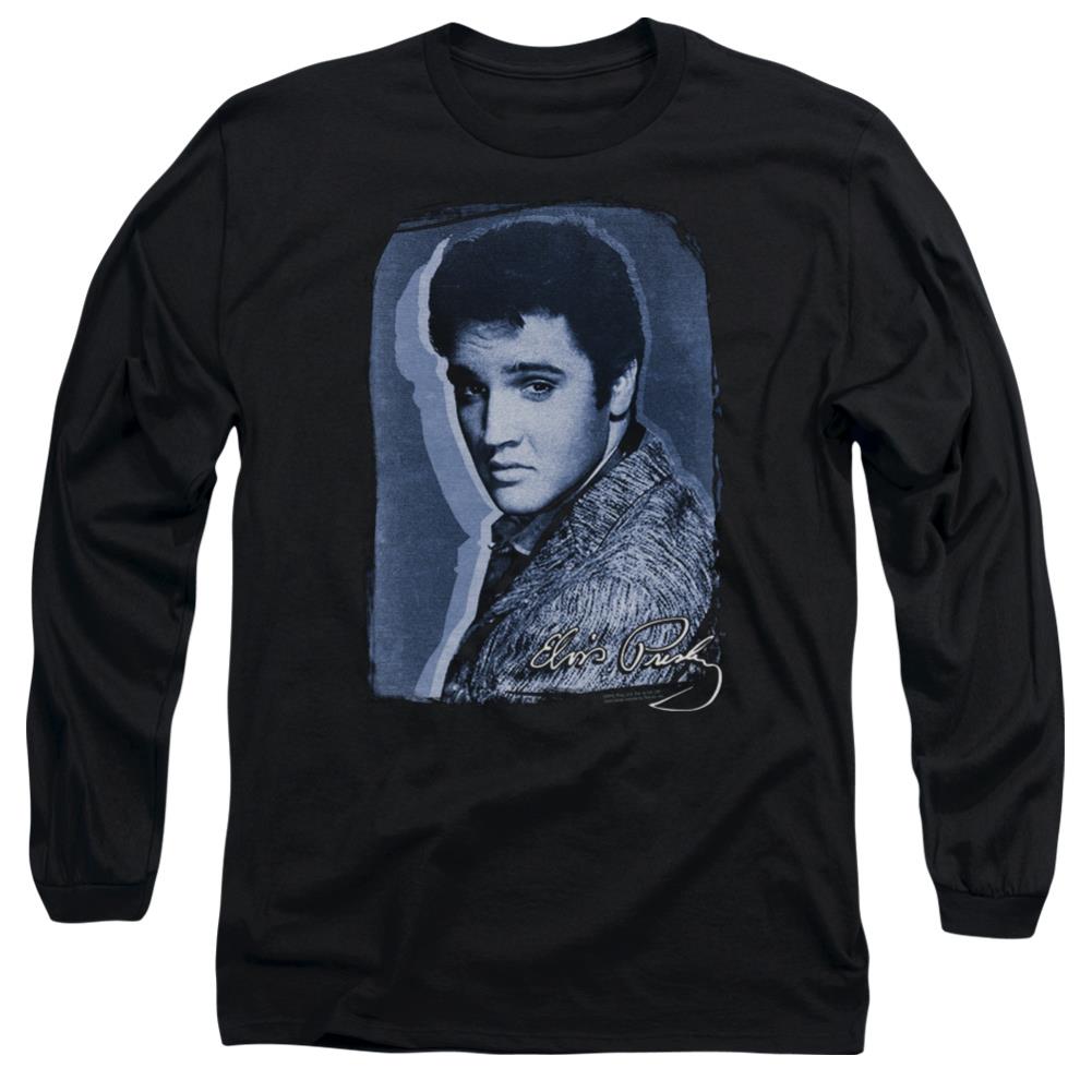 Elvis Presley Overlay Men's 18/1 Cotton Long-Sleeve T-Shirt
