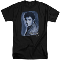 Elvis Presley Overlay Men's 18/1 Tall Cotton Short-Sleeve T-Shirt