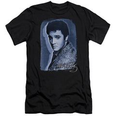 Elvis Presley Overlay Men's Ultra-Soft 30/1 Cotton Slim Short-Sleeve T-Shirt