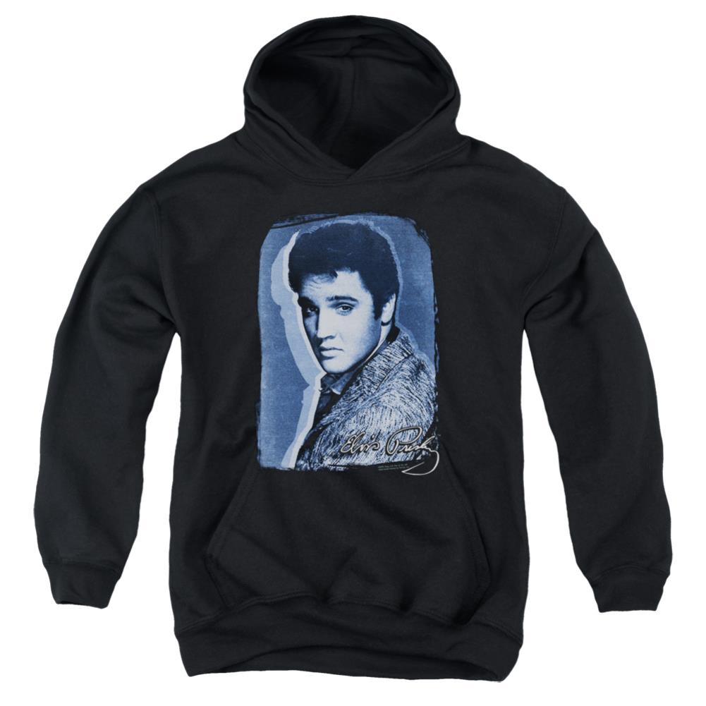 Elvis Presley Overlay Youth Cotton Poly Pull-Over Hoodie