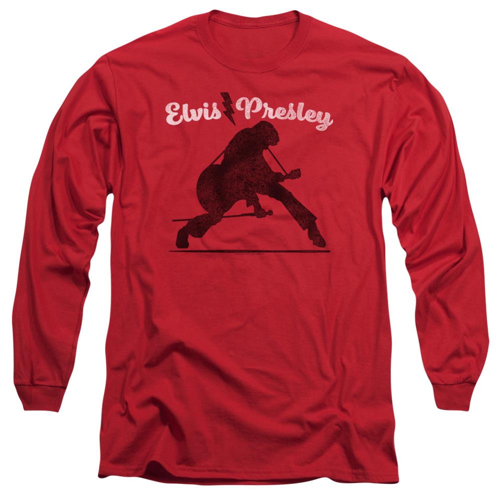 Elvis Presley Overprint Men's 18/1 Cotton Long-Sleeve T-Shirt
