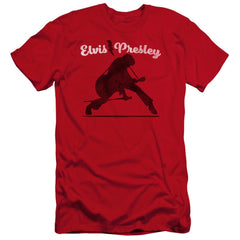 Elvis Presley Overprint Men's Ultra-Soft 30/1 Cotton Slim Short-Sleeve T-Shirt