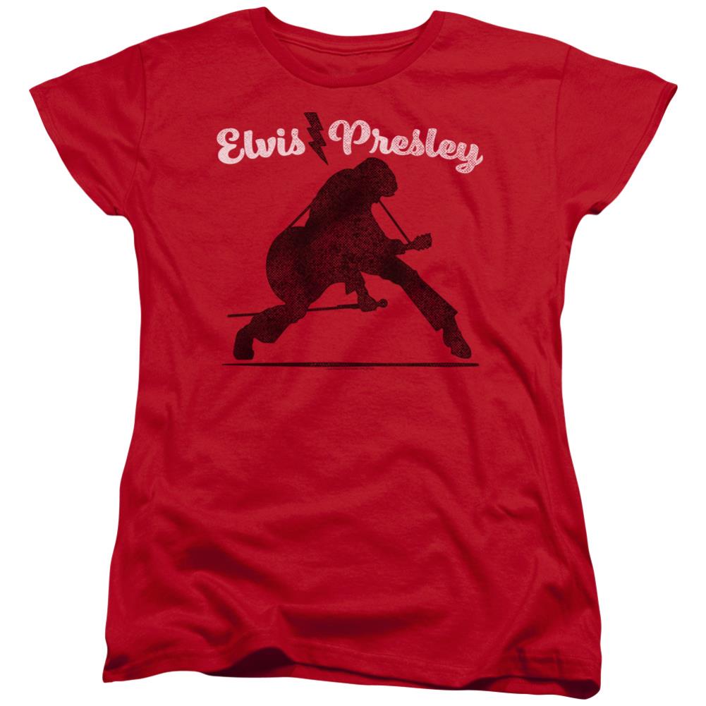 Elvis Presley Overprint Women's 18/1 Cotton Short-Sleeve T-Shirt