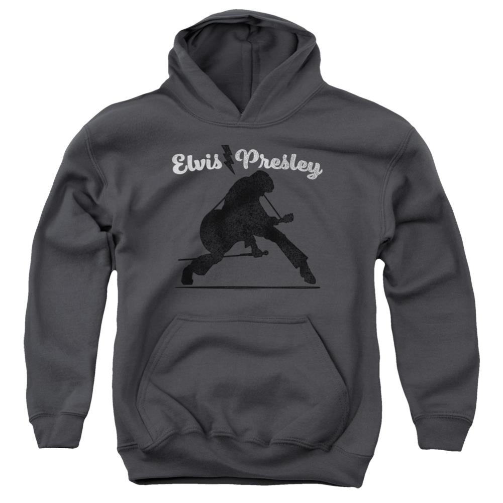 Elvis Presley Overprint Youth Cotton Poly Pull-Over Hoodie