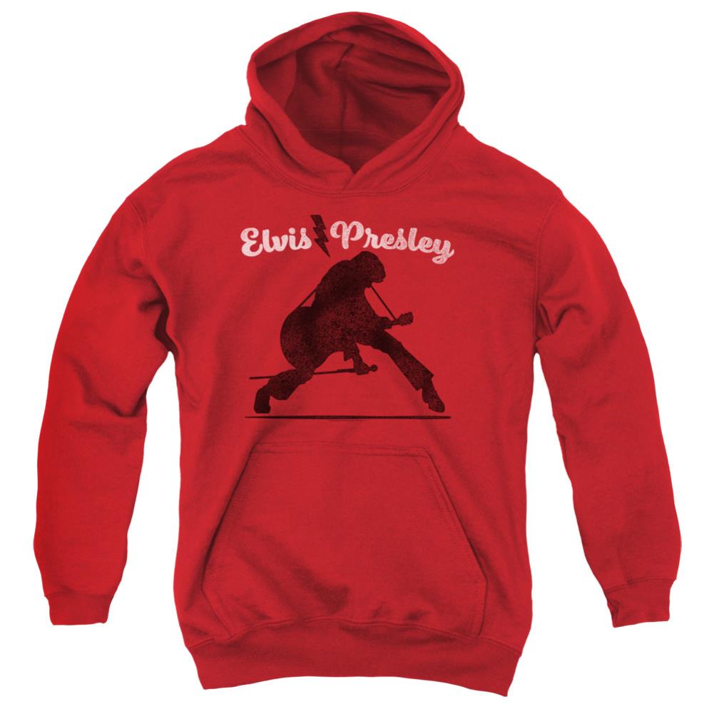 Elvis Presley Overprint Youth Cotton Poly Pull-Over Hoodie