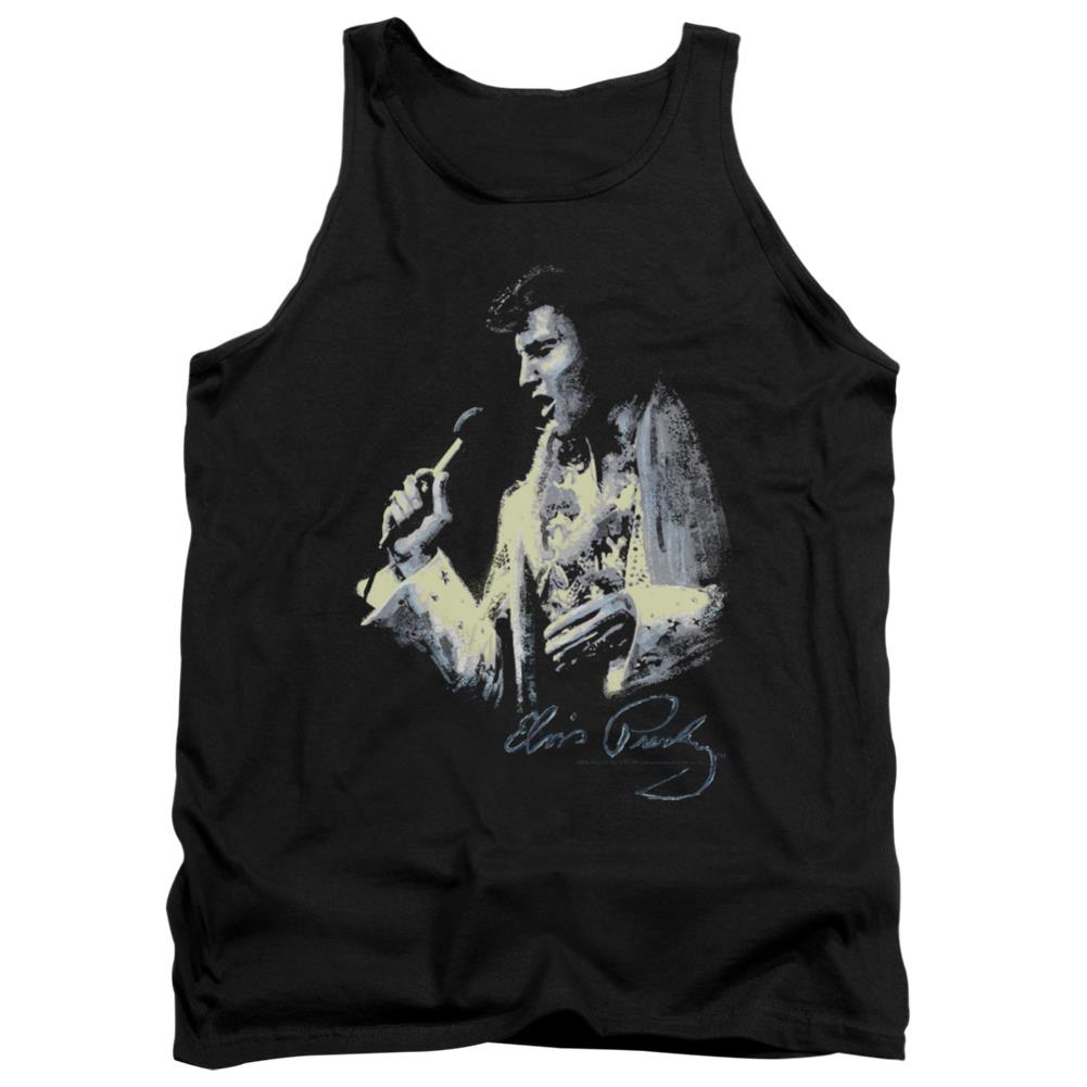 Elvis Presley Painted King Men's 18/1 Cotton Tank Top